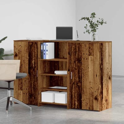 vidaXL - Receptiebalie - 155x50x103,5 - cm - bewerkt - hout - oud - houtkleurig
