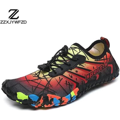 NIEUW Unisex Barefoot Schoenen Heren Outdoor Strand Watersporten Upstream Aqua Schoenen Dames Gym Sport Hardlopen Fitness Sneakers Maat 35-47 46 black