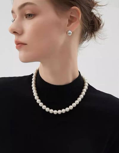 Parelketting – Ketting Dames – Witte Parels – 10mm