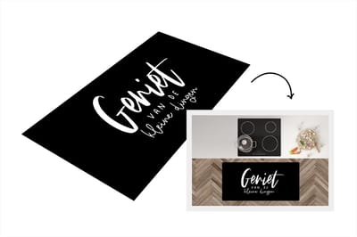 Keukenloper - Loper keuken - Spreuken - Geniet van de dingen - Quotes - 120x60 cm - Keukenloper vinyl