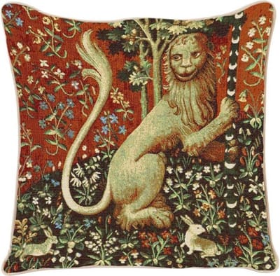 Signare Kunst kussenhoes - Lady en Unicorn - Dame en de Eenhoorn - Lion