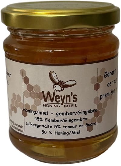 Honing met Gember - 250g - Weyn's - Immuun Booster helpt tegen griep en verkoudheid
