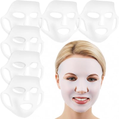 Herbruikbare Siliconen Gezichtsmaskers - 6 Stuks, Waterdicht, Vochtinbrengend en Ideaal voor SPA Behandelingen