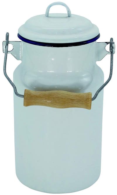 Krüger 7713/B Husum melkkan emaille, wit, 2 liter