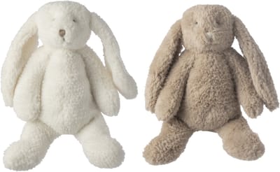 J-Line decoratie Konijn - polyresin - wit/beige - large - set van 2