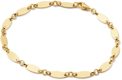 Gouden Ovale Plaatjes Armband 585