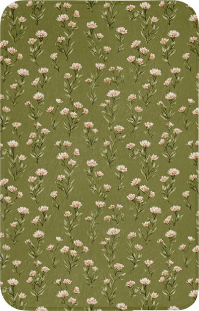 WC mat 50x80 cm - Antislip - Landelijk - Bloemen - Groen - Toiletmat - Vloermat - Douchemat - Toilet tapijt - Toiletmatten