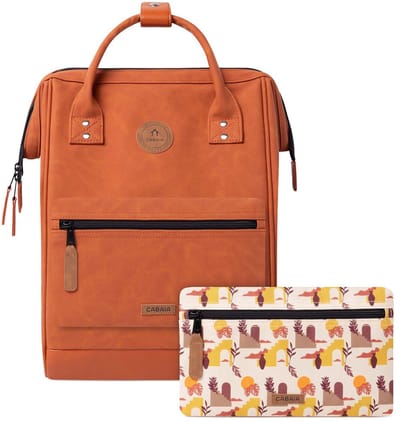 CABAIA vrije tijd rugzak rugzak met laptopvak Adventurer Vegan Nubuck Backpack 18L Tanta terracotta