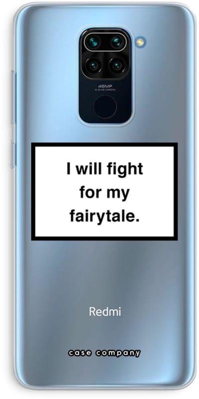 Case Company® - Hoesje geschikt voor Xiaomi Redmi Note 9 hoesje - Fight for my fairytale - Soft Cover Telefoonhoesje - Bescherming aan alle Kanten en Schermrand