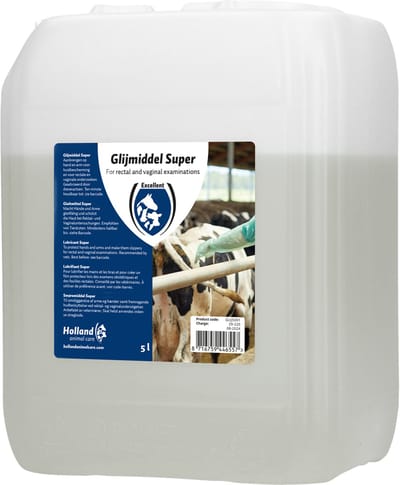 Excellent Veterinair Glijmiddel Dieren 5 L – Voor verlossing en interne onderzoeken bij lammeren, kalveren, veulens en biggen – Geschikt voor rectaal onderzoek bij koeien en paarden