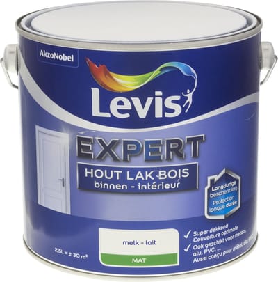 Levis - Expert Hout Lak Binnen Mat - Melk - 2,5 L