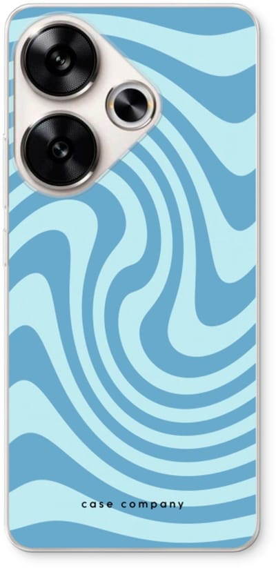 Case Company® - Hoesje geschikt voor Xiaomi Poco F6 hoesje - Swirl Blauw - Soft Cover Telefoonhoesje - Bescherming aan alle Kanten en Schermrand