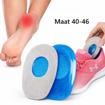 3D Sioftgel Gelhak Inlegzolen I Zooltjes I Hiel Cups I Hielbeschermers I Maat 40-46