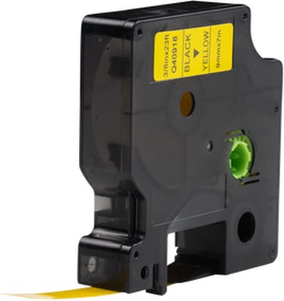 Dymo D1 compatible 40918 (S0720730) tape - Zwart op geel - 9 mm x 7 m