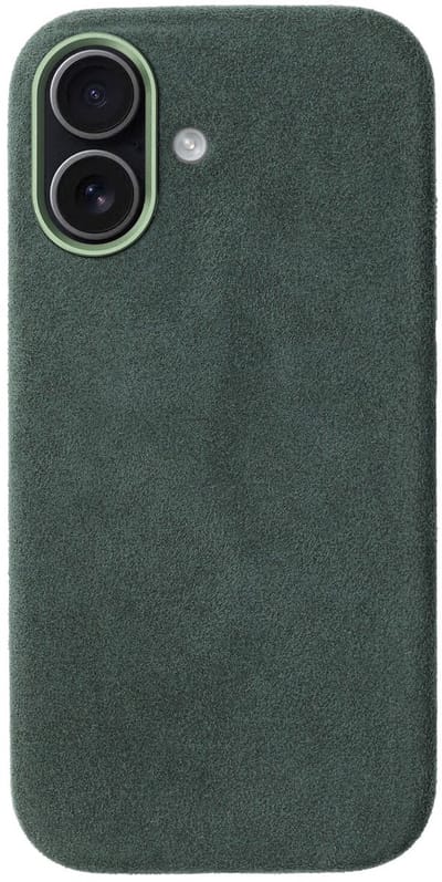 Rosso Avanti Hoesje Geschikt voor Apple iPhone 17 | Compatibel met MagSafe / Qi2 | Echt Italiaans Alcantara | Back Cover | Beschermhoes | Groen