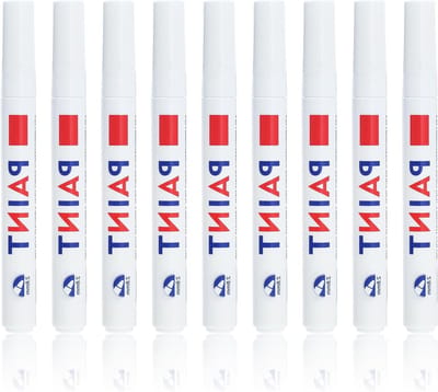 Set van 9 Witte Permanente Verfmarkers - Waterdichte Stiften voor Karton, Glas, Metaal en Hout - Ideaal voor Creatieve Projecten en Markeringen