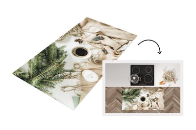 Keukenloper - Loper keuken - Winter - Koffie - Kleed - 120x60 cm - Keukenloper vinyl