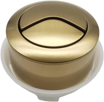 Toilet Spoelknop - Dubbele Spoelknop - Toilet Reparatie - Kabelbediende Stortbak - 8 x 5 x 5 cm - Goud