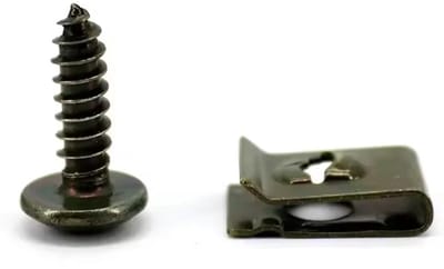 10 Stuks - Speednut en parkers 5mm - clip-on moeren - Zelftappende schroeven - Plaatmoeren - Plaatschroeven