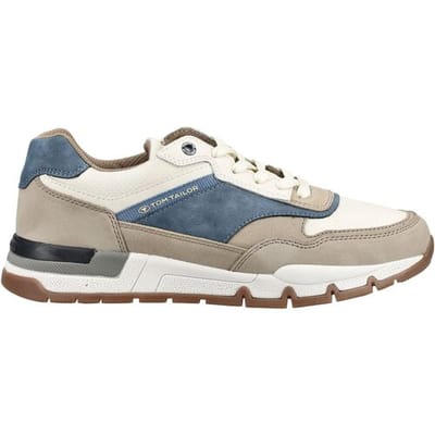 Tom Tailor - Sneakers met colourblocking - Maat 40 - beige