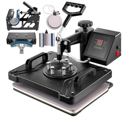Heat Press - Transferpers - Sublimatieprinter - Heat Press Machine - 5 in 1 - 15x15 Inch - Multifunctionele Sublimatie - voor Mok/Latte Mok/Hoed/Plaat/fles
