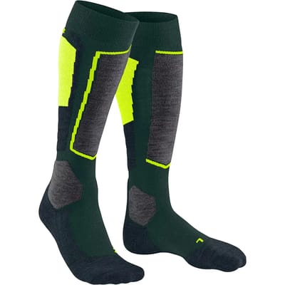 FALKE SK2 warm dik wol functioneel materiaal skisokken heren groen - maat 39-41