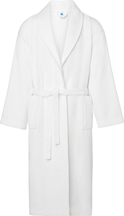 Ladeheid Heren Badjas met Capuchon - 100% Katoen - Wafel piqué - Wasmachine bestendig - Badstof – Wit – S - LA-LA40-226-DG
