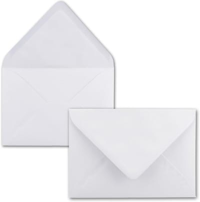 Premium Witte Enveloppen 81 x 114 mm (DIN C7) Nat Lijnend - 10 Stuks