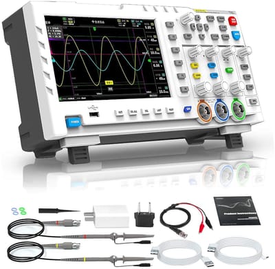 Digitale Oscilloscoop - Multimeter - Digitale Multimeter - 2 in 1 - Dual Channel - 100Mhz - 1gsa/S - 2 Ana-log - 50, 000wfm/s - 30KB - Wit