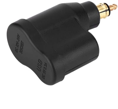 Allecto - USB-Motorrad-Adapter - Dual-USB-Ladegerät - Waterdicht ontwerp - Zwarte kleur - Ideaal voor opladen - Geschikt voor smartphones en tablet...