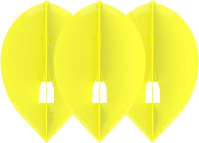 Dart Flights Teardrop Geel - 90 Graden Vleugels voor Verbeterde Werpbaan