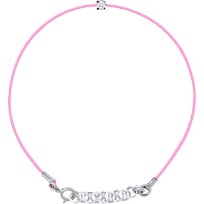Diamond Bracelet Solitaire 0050 Cts Nylon Rose 925