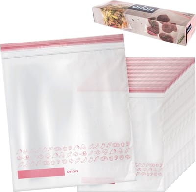 Voedselzakken 34x27 cm 25 stuks - Gripzakjes voor Voedselopslag - Zakken voor Voedsel - Ziplock Bags - Zakjes - Gripzakken