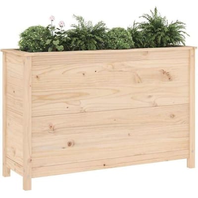 vidaXL - Plantenbak - verhoogd - 119,5x40x78 - cm - massief - grenenhout