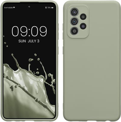 kwmobile telefoonhoesje geschikt voor Samsung Galaxy A52 / A52 5G / A52s 5G - Hoesje voor smartphone - Precisie camera uitsnede - In grijsgroen
