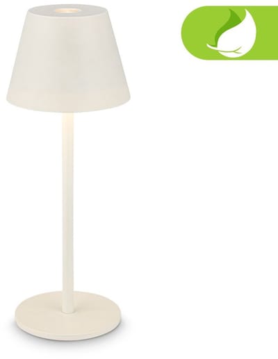 BRILONER Kiki nano – Tafellamp Oplaadbaar – dimbaar – touchbediening – voor binnen & buiten – warm wit licht – Ø6 x 14,2 cm – wit