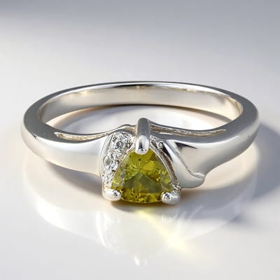 Cavill - Zilveren Ring - 925 Sterling Zilver - Koper Toermalijn Triljant 0,37 ct & Witte Topaas 0,01 ct - Elegante Damesring Met Edelsteen