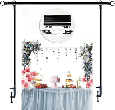 Feest Decoratie Boog Frame - 250 X 120 cm - Zwart Metaal - Duurzame Constructie - Voor Feestelijke Gelegenheden En Evenementen