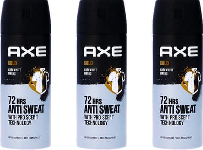 AXE Deo Spray Gold Mannen - Deodorant 150 ml - Voordeelverpakking 3 stuks