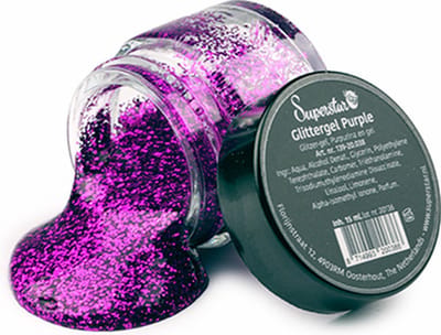 Superstar - Glittergel paars (15ml)