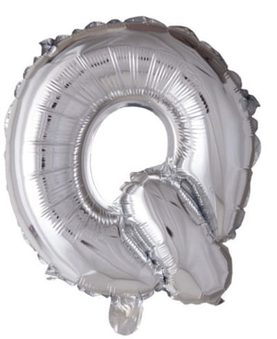 Folie Ballon Letter 16″ Q - Zilver | 41 cm