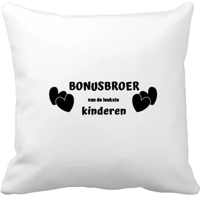 Akyol - bonusbroer van de leukste kinderen Kussen hoes - Broer - de leukste broer - verjaardag - cadeautje voor broer - kado - geschenk - 40 bij 40 cm