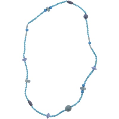 Behave – Lange ketting blauw – Vintage look – Bohemian mode-accessoire