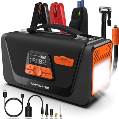 Jumpstarter Voor Auto - Starthulp - Starthulp Voor Auto - Jumpstarter Powerbank - Jumpstarter Met Compressor