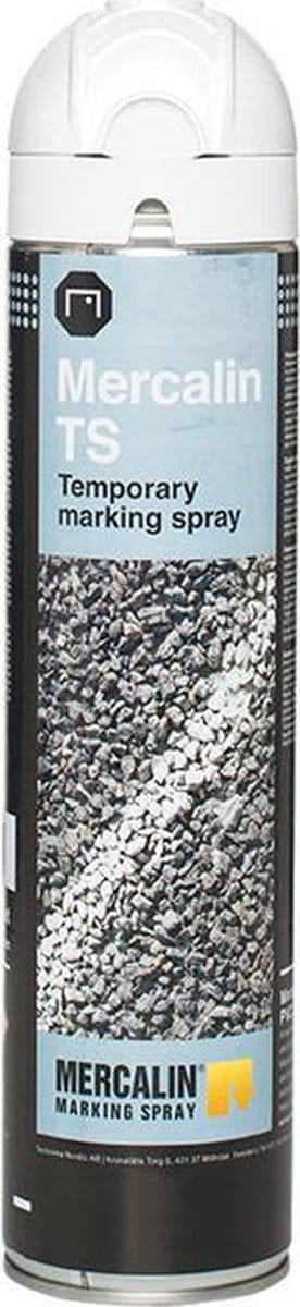 Mercalin TS tijdelijke markeringsverf - spuitbus 600ml wit