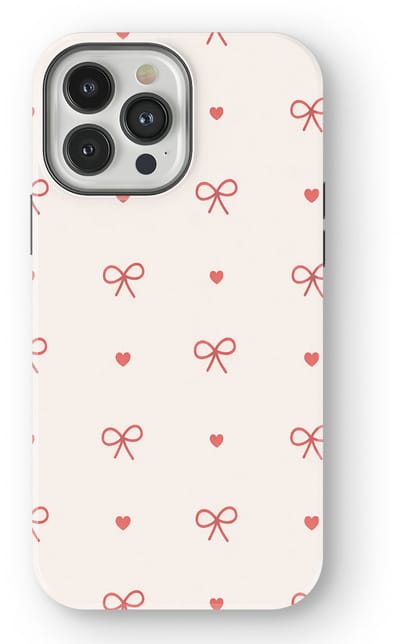 Tough Hoesje met Hartjes geschikt voor iPhone 13 Pro Max | Little Love Tough Case Geschikt voor Mag | Hartjes Print Backcover geschikt voor iPhone 13 Pro Max Sweet Bows