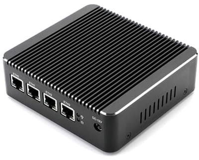 HSIPC Nieuwere Celeron J4125 Quad Core Firewall Micro Appliance, Mini PC, 4*i226 2.5GBE Poort AES-NI Compatibel Met Pfsense Opnsense