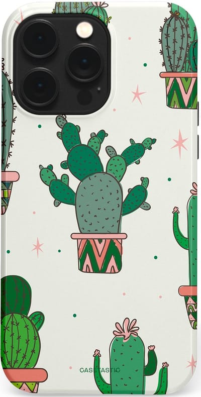 Casetastic Hoesje Geschikt voor Apple iPhone 14 Pro Max Magsafe - Stijlvolle Beschermende Duo-layer Case - Zonnige Cactus