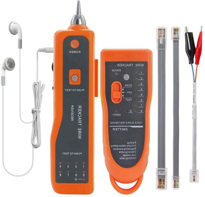 Ethernet LAN Cable Plotter, Multifunctional Cable Tester for CAT5, CAT6, RJ45, RJ11, with Network Maintenance Glue, Phone Line Bonding, Headphone for Bonding Cables
