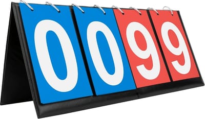 QTTVBTNA -Set scoreborden – draagbaar tafel scorebord met cijferweergave 00-99 – ideaal voor tafeltennis, basketbal, badminton en meer